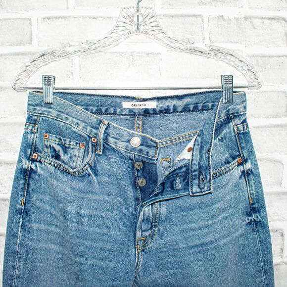 GRLFRND Addison High-Rise Denim Jeans Split Boot Touch The Floor sz 27 - Picture 6 of 12